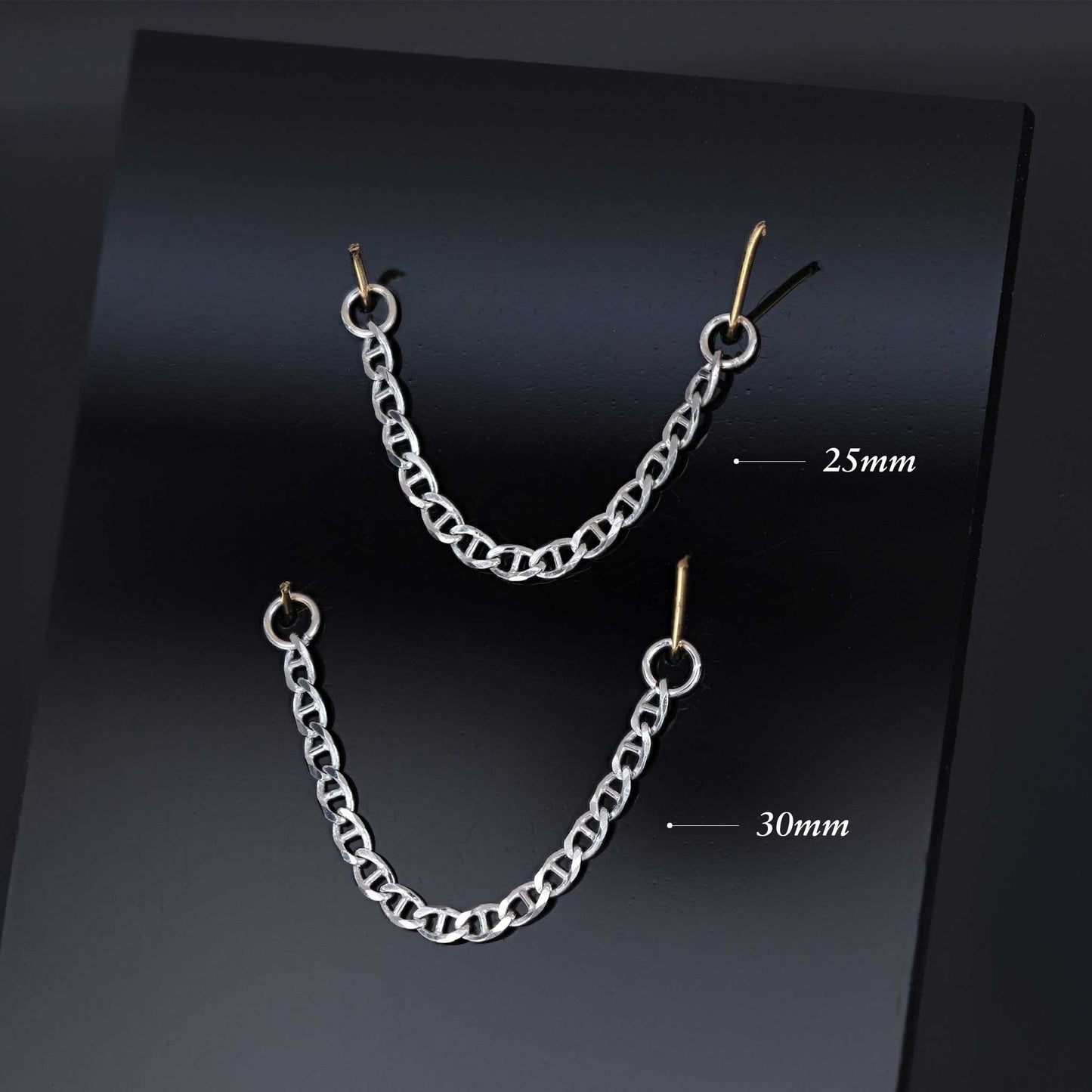 Comparing a 25mm chain attachment and a 30mm chain attachment