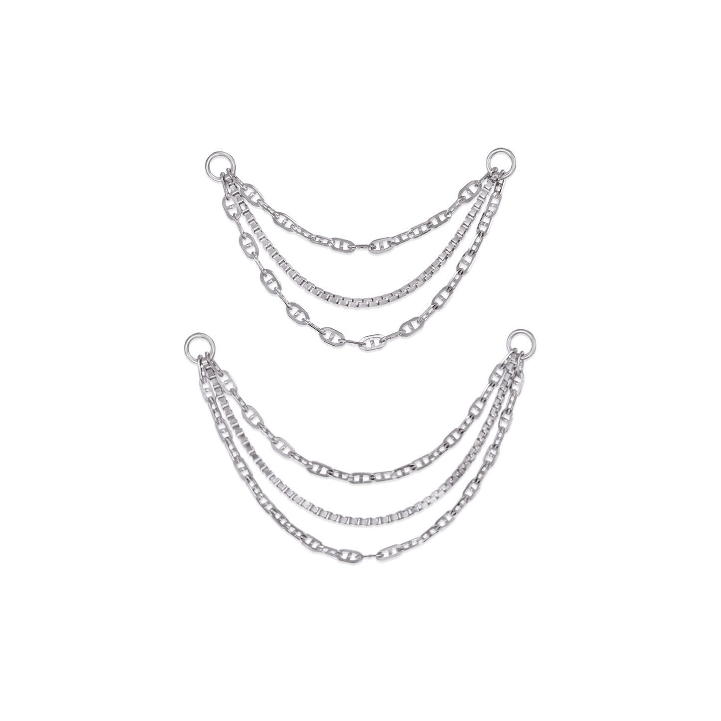 Miro • White Gold Mixed Chain Attachment