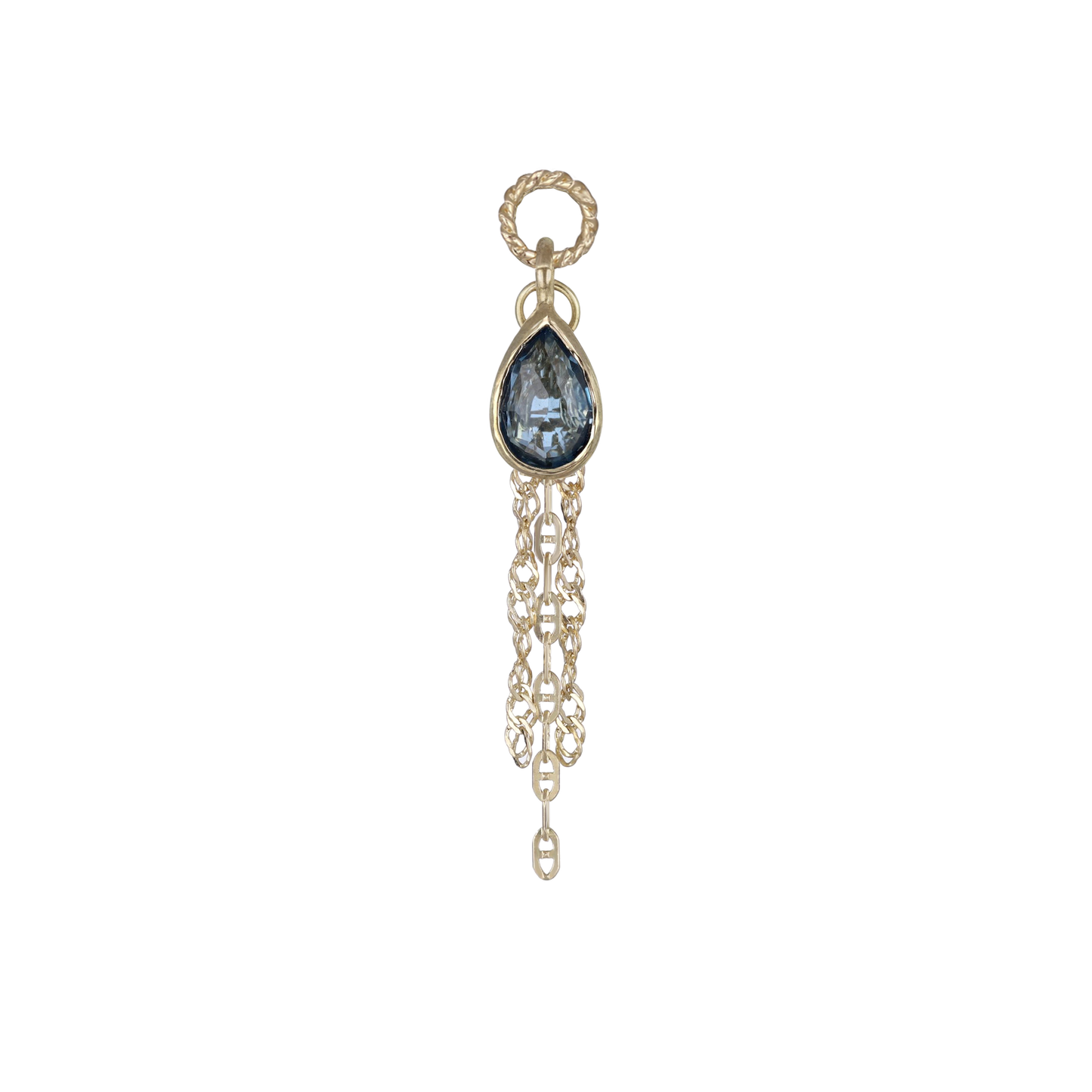 Limited • Tear-Drop Charm with Draped Tassel Chains