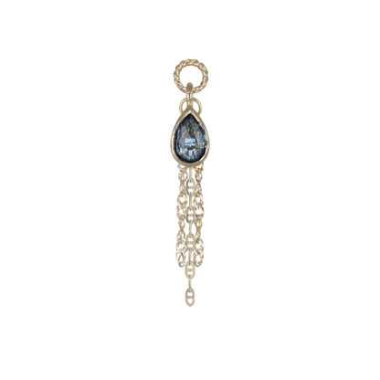 Limited • Tear-Drop Charm with Draped Tassel Chains