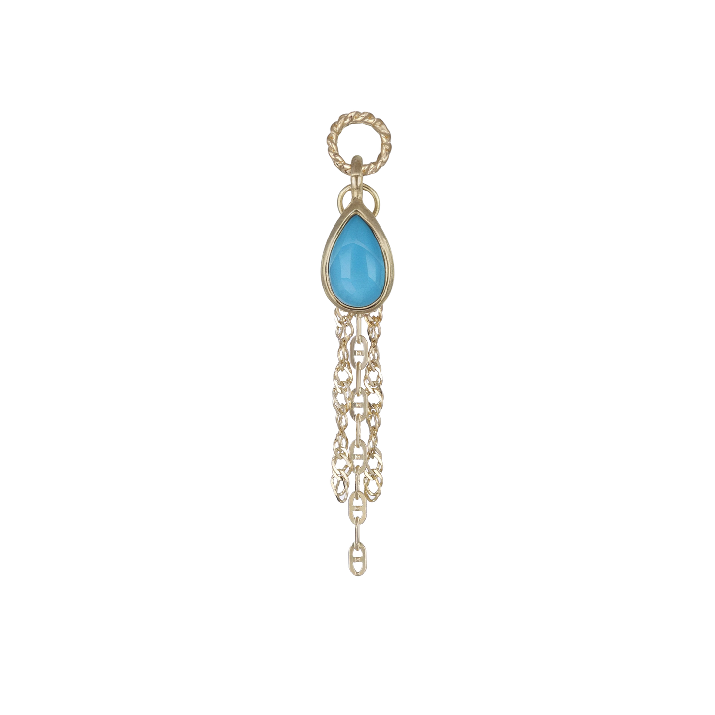 Limited • Tear-Drop Charm with Draped Tassel Chains