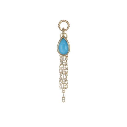 Limited • Tear-Drop Charm with Draped Tassel Chains