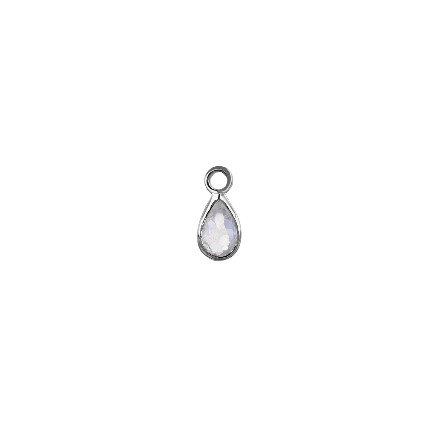 Solara• Briolette Teardrop Gemstone Hoop Charm