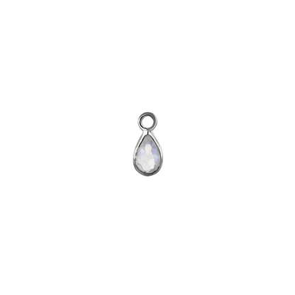 Solara• Briolette Teardrop Gemstone Hoop Charm
