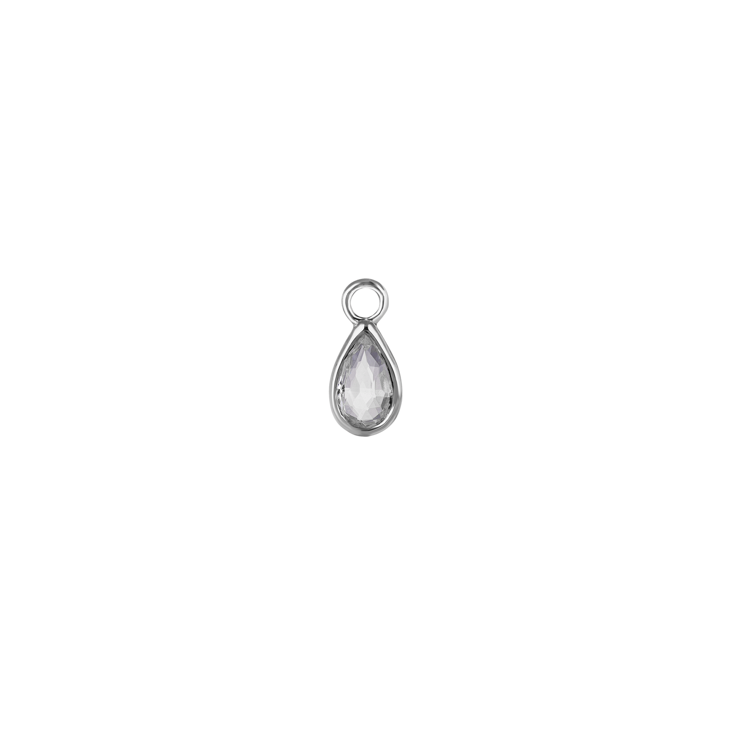Solara• Briolette Teardrop Gemstone Hoop Charm