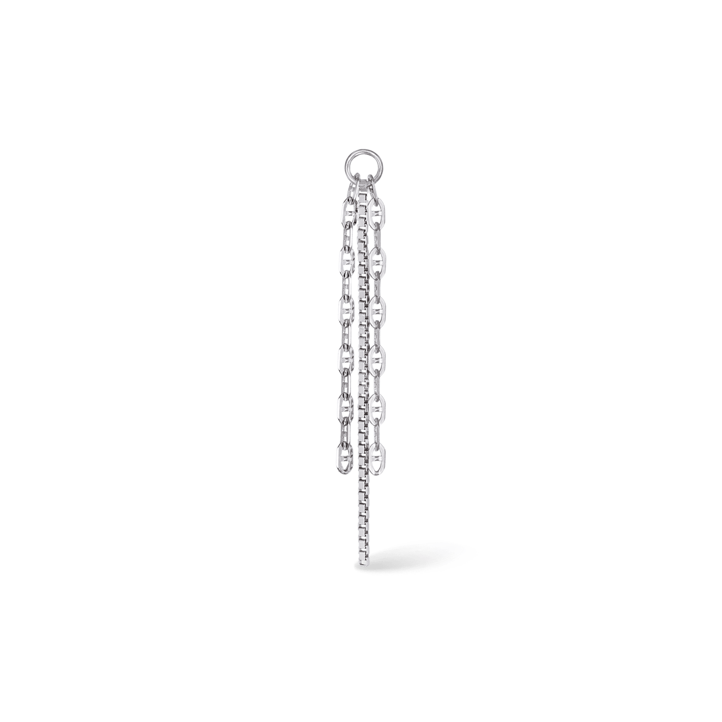 Miro • White Gold Mixed Chain Charm