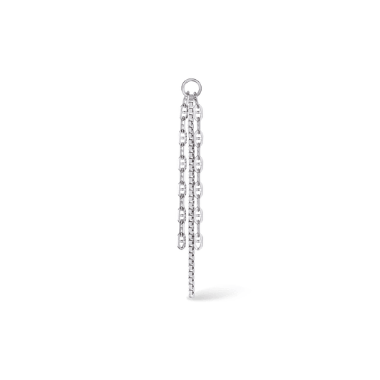 Miro • White Gold Mixed Chain Charm