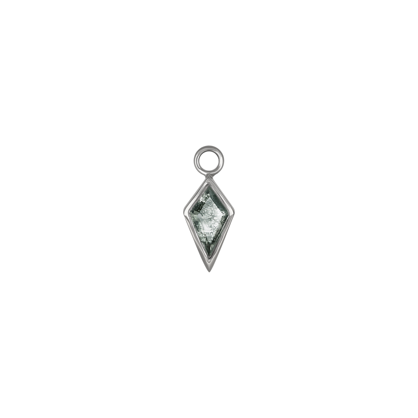 Zenith [Large] • 14K Gold Kite Gemstone Hoop Charm