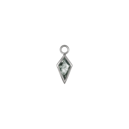 Zenith [Large] • 14K Gold Kite Gemstone Hoop Charm