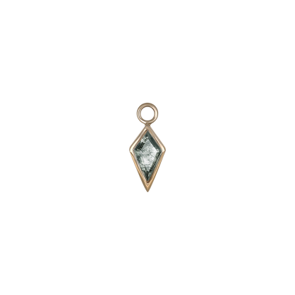 Zenith [Large] • 14K Gold Kite Gemstone Hoop Charm