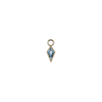 Zenith [Small] • 14K Gold Kite Gemstone Hoop Charm