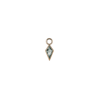 Zenith [Small] • 14K Gold Kite Gemstone Hoop Charm