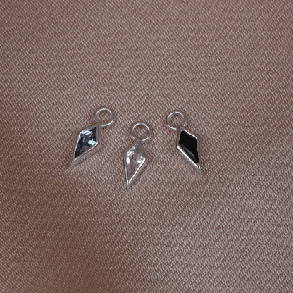 Zenith [Small] • 14K Gold Kite Gemstone Hoop Charm