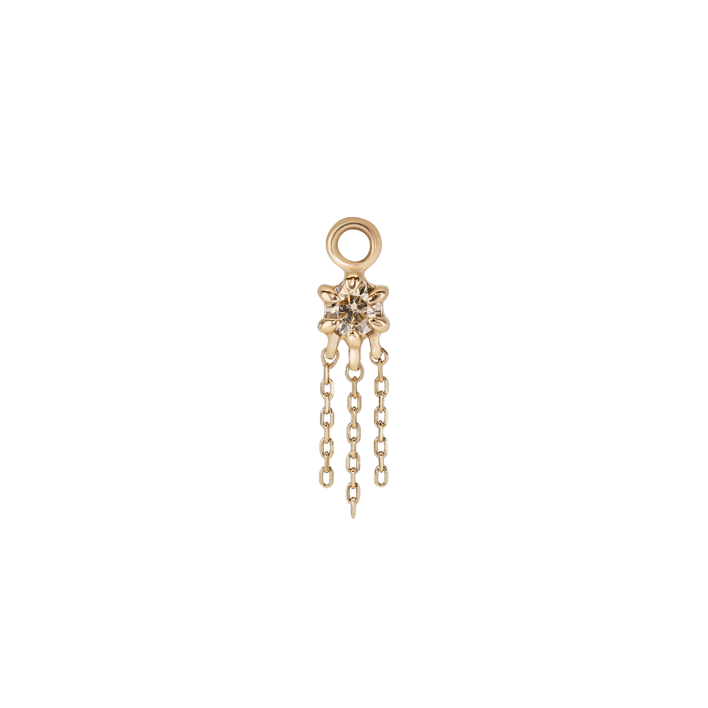 Lumina • 14K Gold Genuine Diamond Hoop Charm