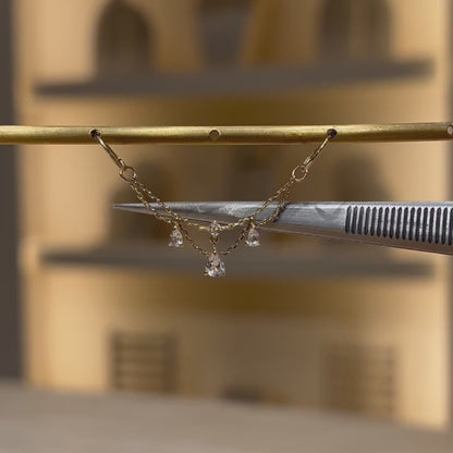 [B2B Exclusive] Penelope • White Topaz Chain Attachment 32mm