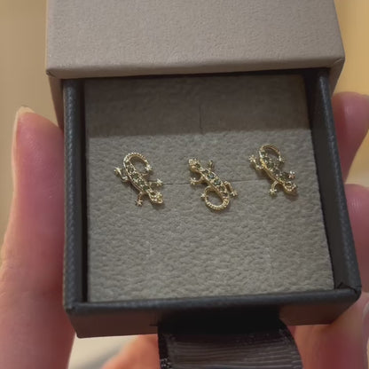 Diamond-Set Lizard • Internally Threaded