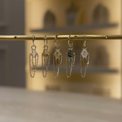 Hexabel • Gemstone Double Tassel Chain Charm