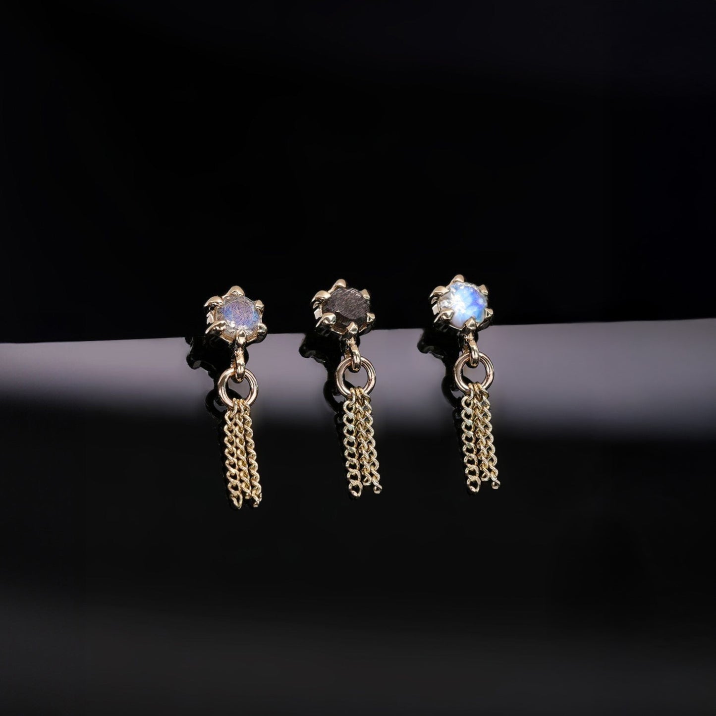 Starlet • Black Labradorite Chain Tassel