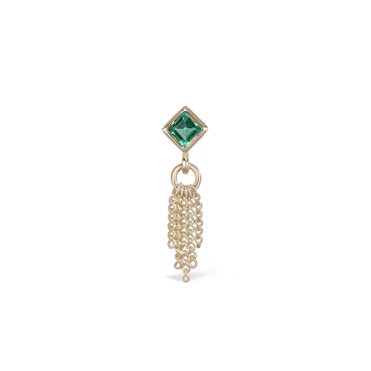 Miel • Natural Gemstone 5 Curb Chain Tassel