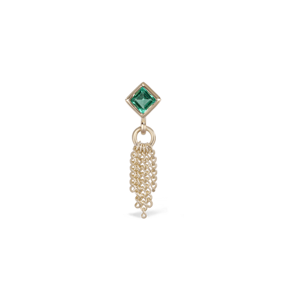 Miel • Natural Gemstone 5 Curb Chain Tassel