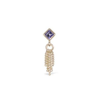 Miel • Natural Gemstone 5 Curb Chain Tassel