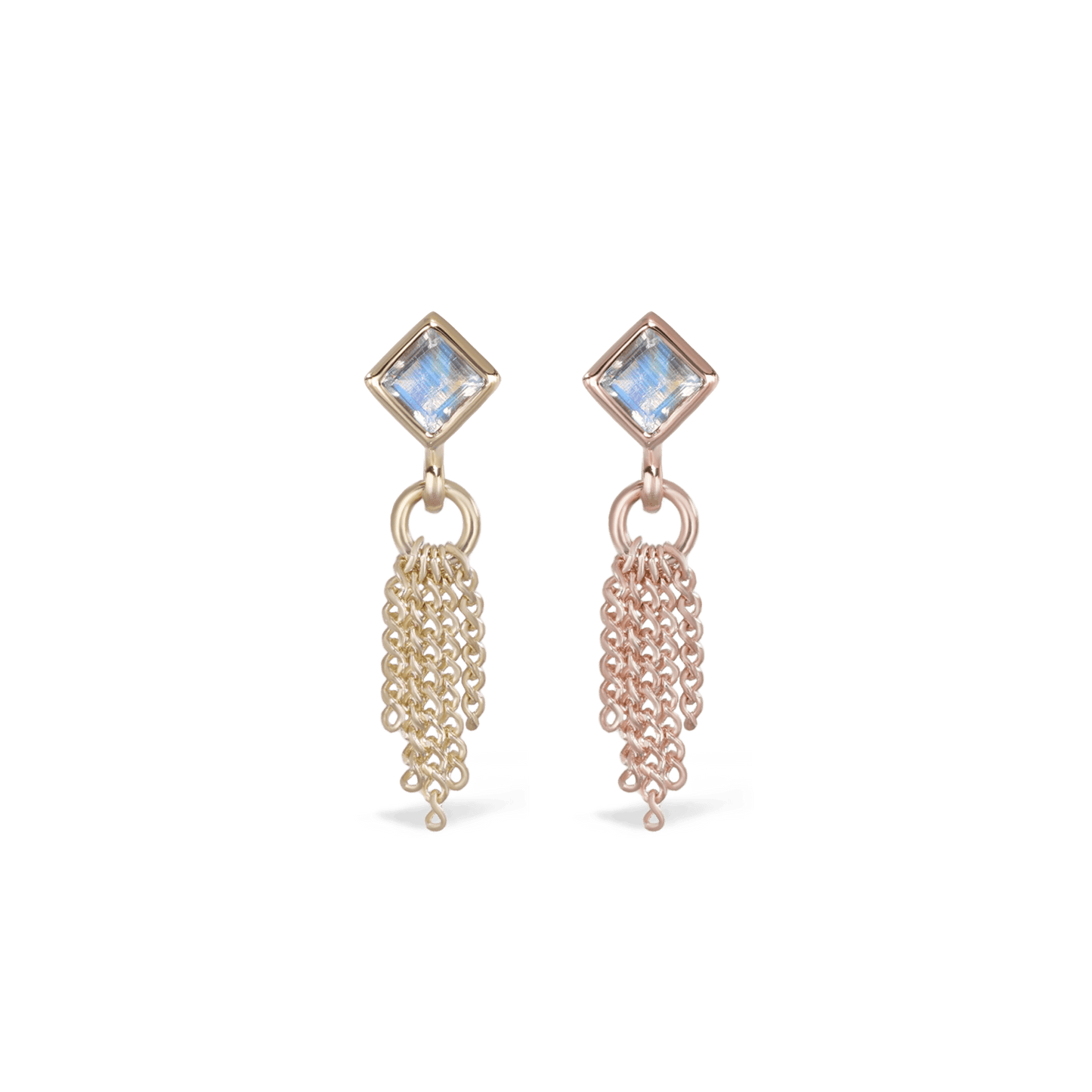 Miel • Natural Gemstone 5 Curb Chain Tassel