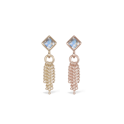 Miel • Natural Gemstone 5 Curb Chain Tassel