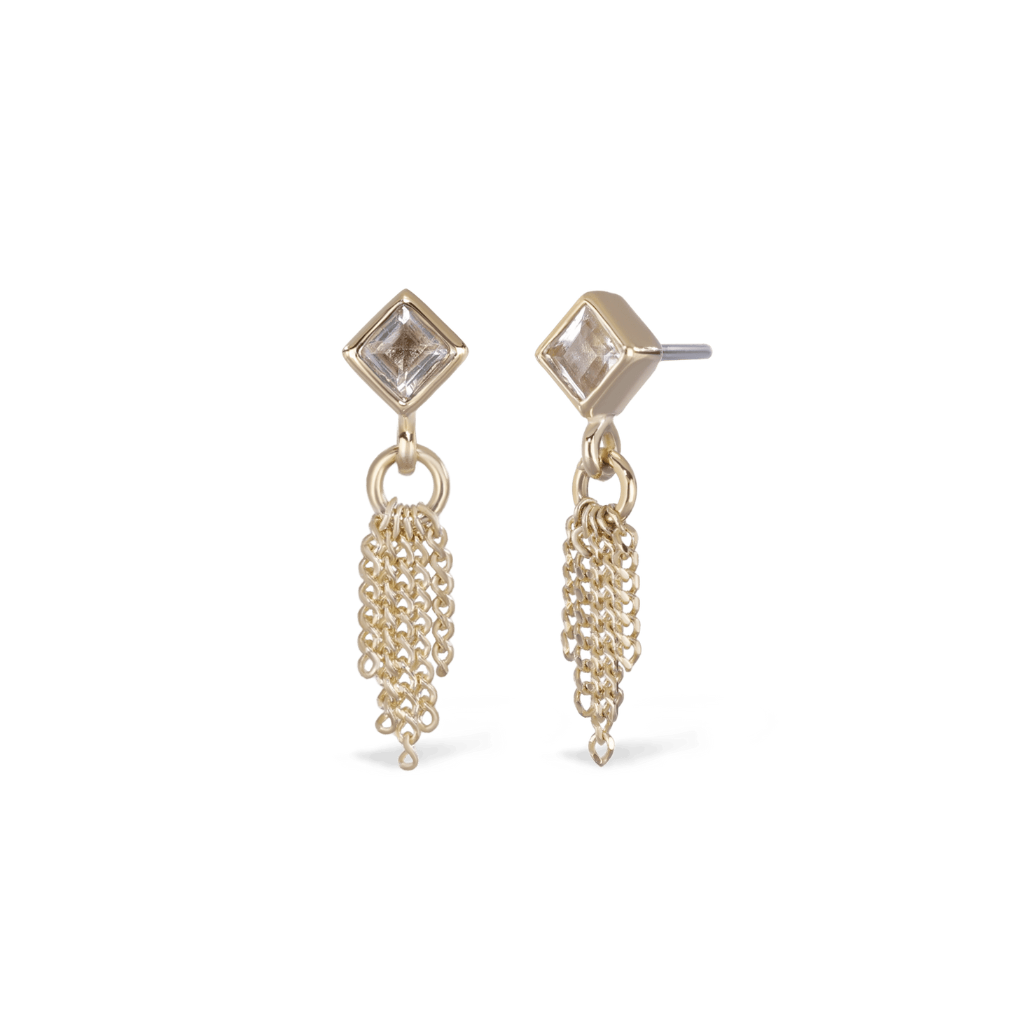 Miel • Natural Gemstone 5 Curb Chain Tassel
