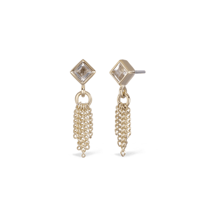 Miel • Natural Gemstone 5 Curb Chain Tassel