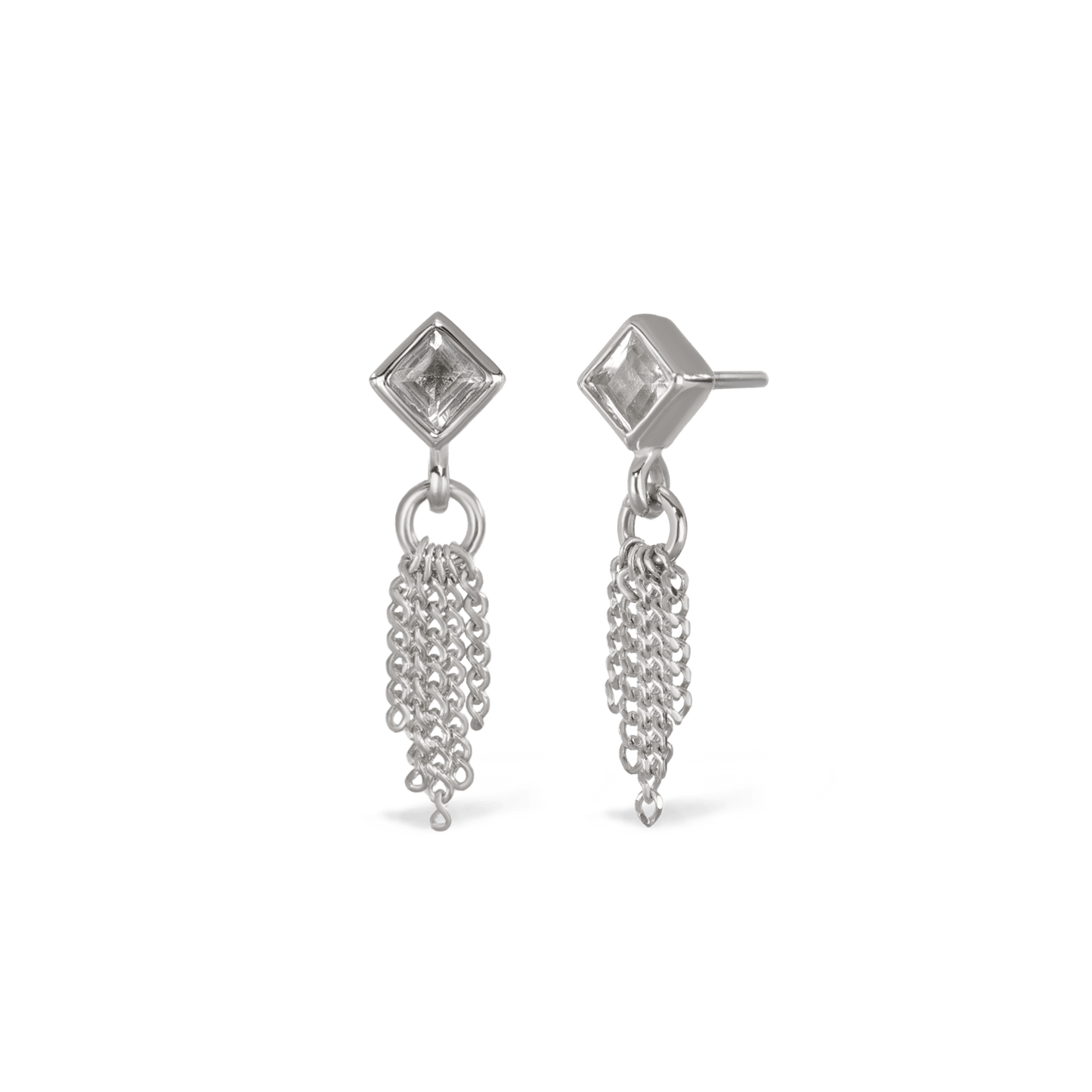 Miel • Natural Gemstone 5 Curb Chain Tassel