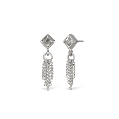 Miel • Natural Gemstone 5 Curb Chain Tassel