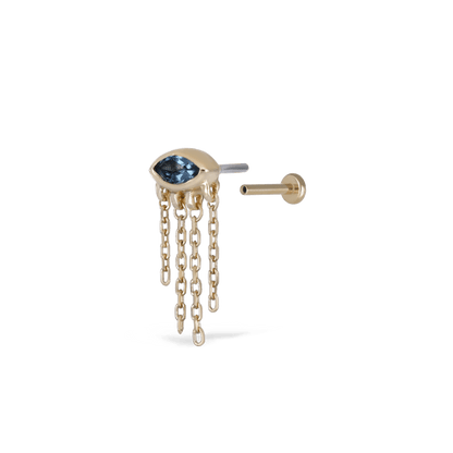 Misty Dew • Natural Gemstone Threadless Stud