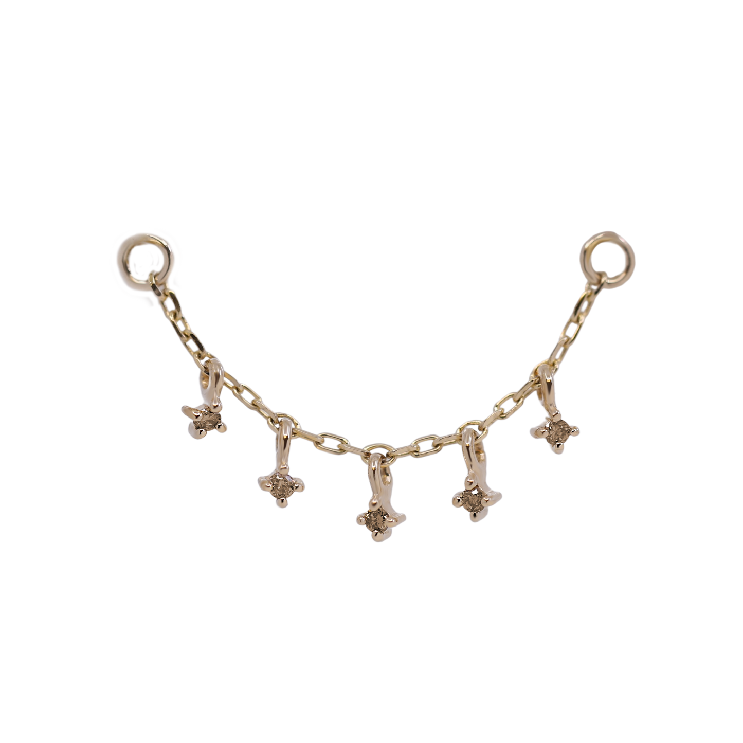 Ember Brown Diamond Charm Chain Attachment - BEATTI