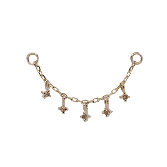 Ember Brown Diamond Charm Chain Attachment - BEATTI