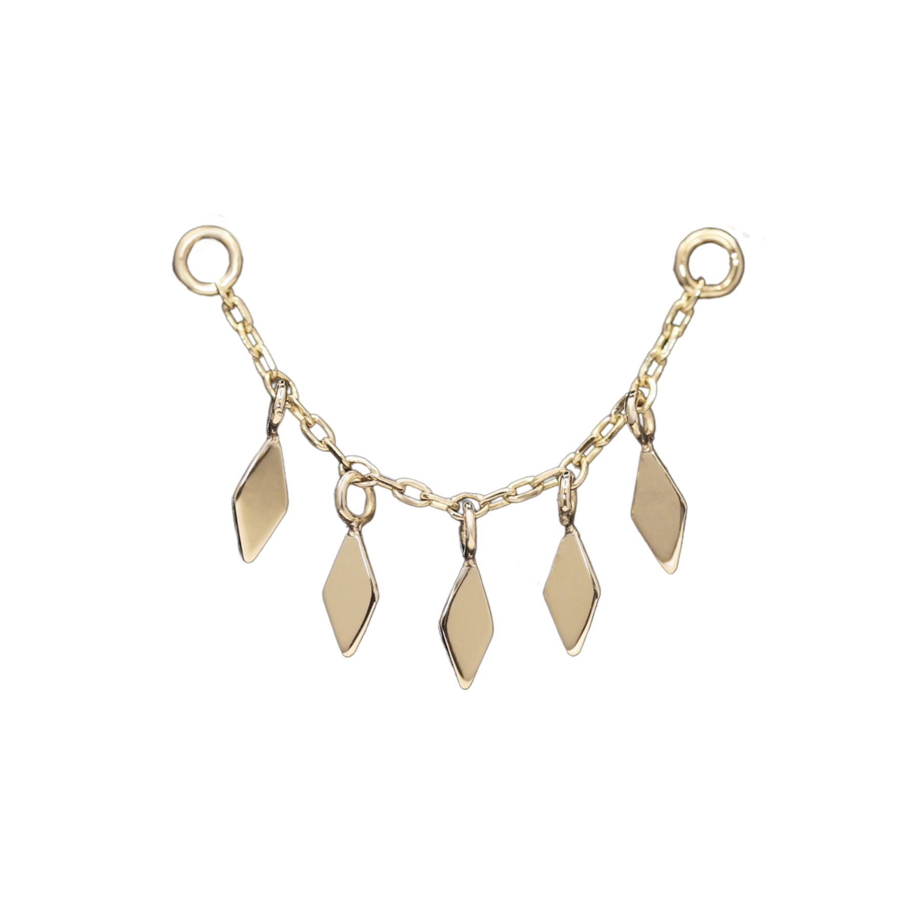 Vicenza 14K Solid Gold Tiny Diamond Chain - BEATTI